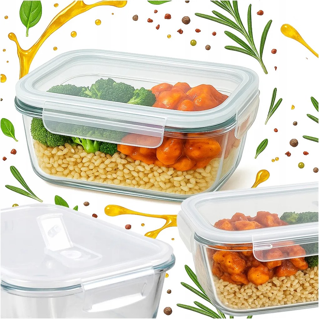 370 ml-es üveg uzsonnás doboz légmentesen záródó iskolai munkához