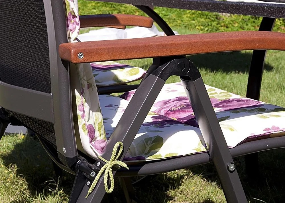 SUN GARDEN Kerti szék állítható ASS COMFORT antracit/fekete