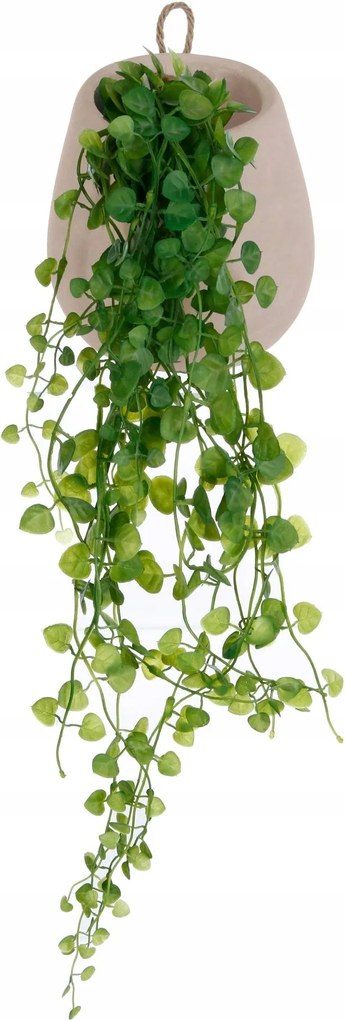Mesterséges Növényi Zöld Cserépben Akasztós 58 cm
