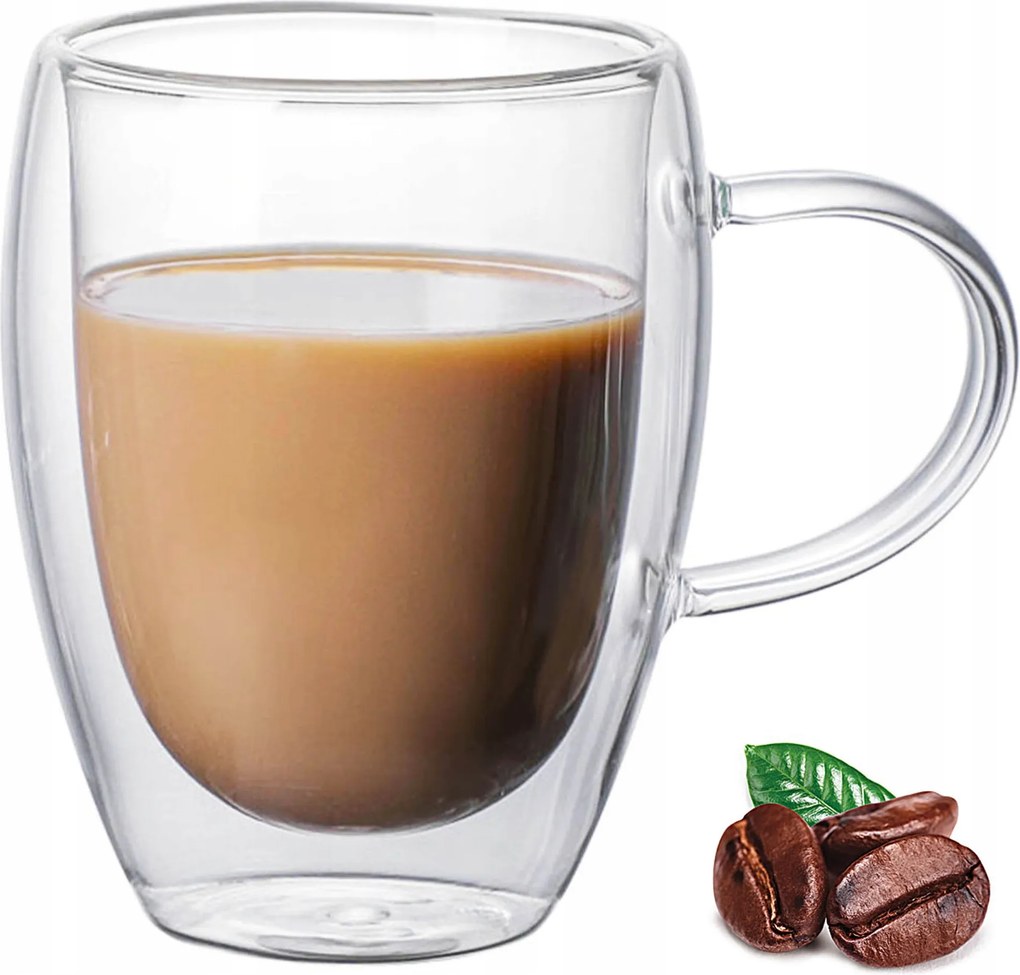 Thermo Pohár Latte Teához 350ML Dupla Aljjal 1 Db