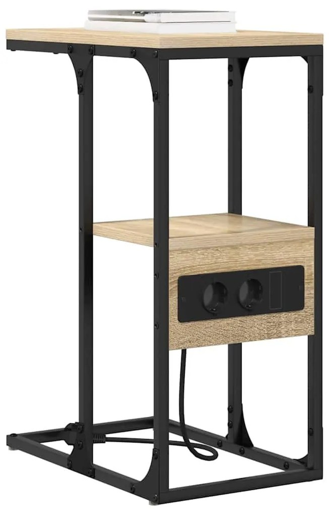 Éjjeliszekrény fiókkal sonoma tölgy 41.5 x 26 x 60.5 cm Faanyag
