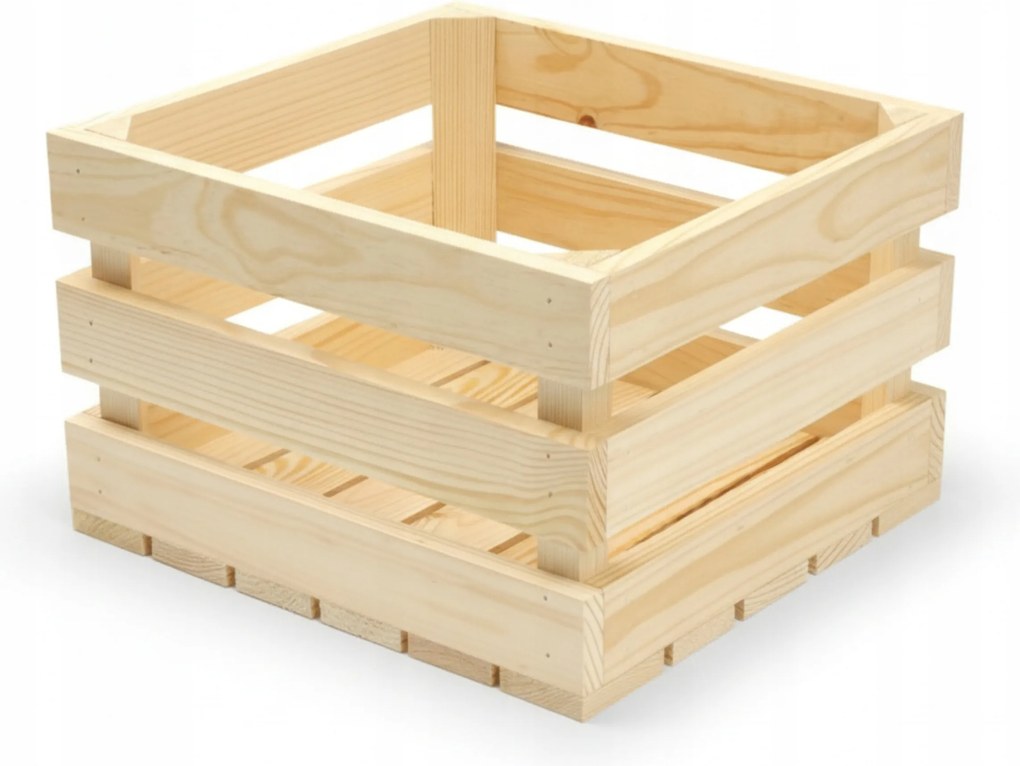 Nagy Fa Láda 30x25x20 Játékoknak Diy Bútor Polc Tároló Doboz Rendszerező