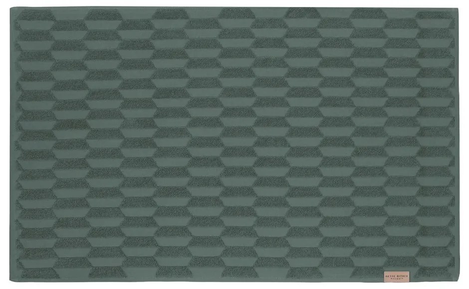 Sötétzöld fürdőszobai kilépő 50x80 cm Geo – Mette Ditmer Denmark