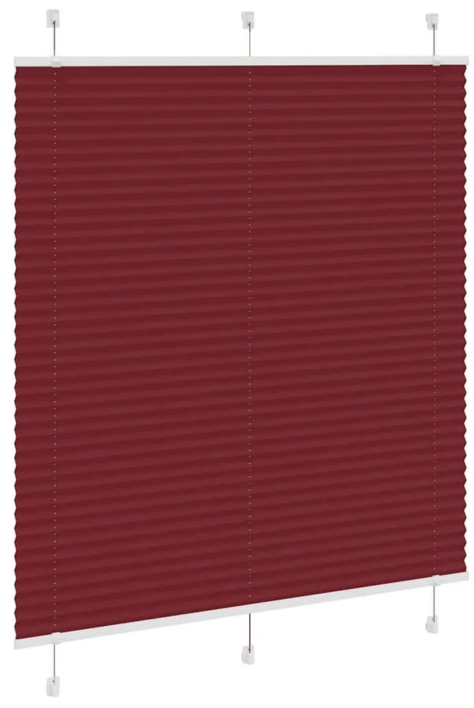 pliszírozott redőny Bordeaux piros 115x100 cm szövetszélesség