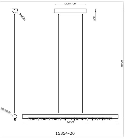 Globo 15354-20-LED Dimmelhető kábeles csillár FELICITAS LED/25W/230V bézs