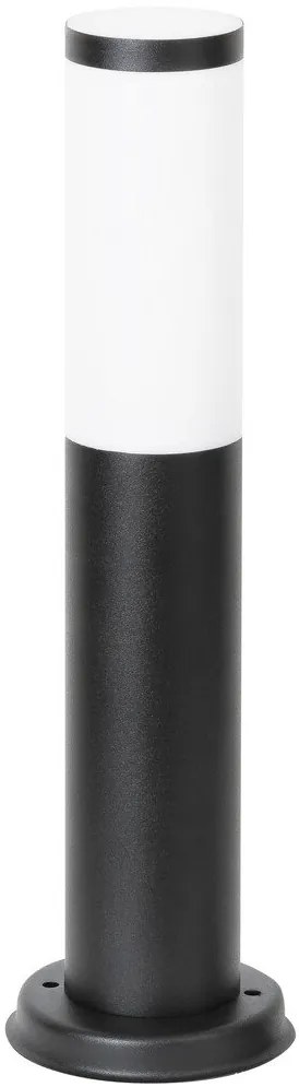 LED lámpatest , állólámpa , E27 foglalat , matt fekete, rozsdamentes acél, 45 cm , kültéri , IP44 , Rábalux , BLACK TORCH