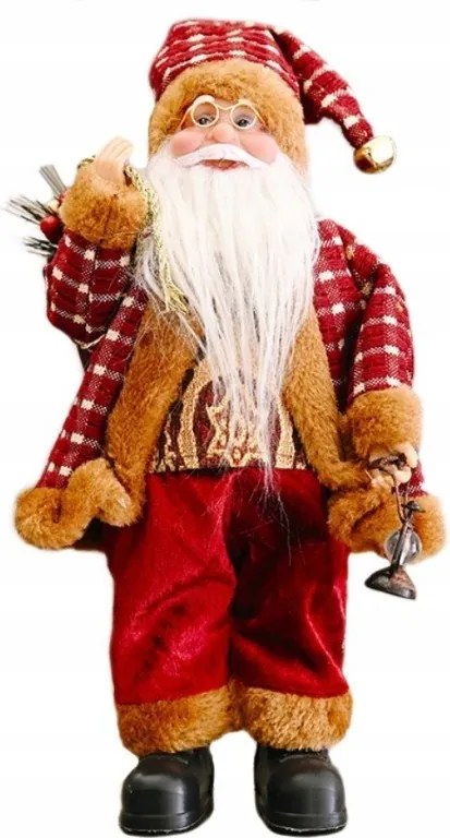 eCa KSN26 Karácsonyi dekoráció Szent Miklós 30 cm piros