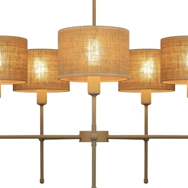 MADELA rudas csillár 5xE14/40W/230V juta/bézs