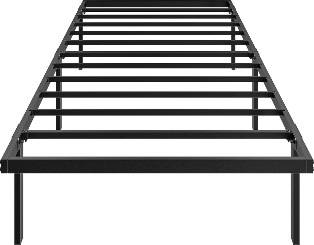 HOMCOM fém ágykeret tárolóval, 90×200 cm, 14 cm alul, csendes és stabil – Aosom