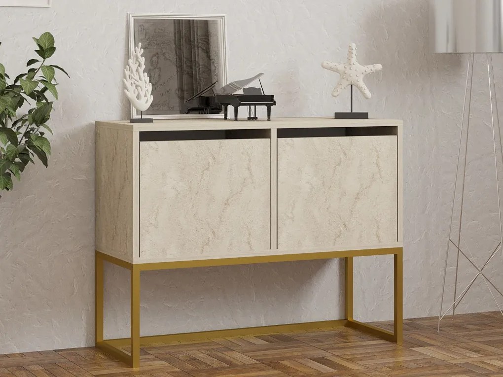 Zermat komód, travertin, 90 cm