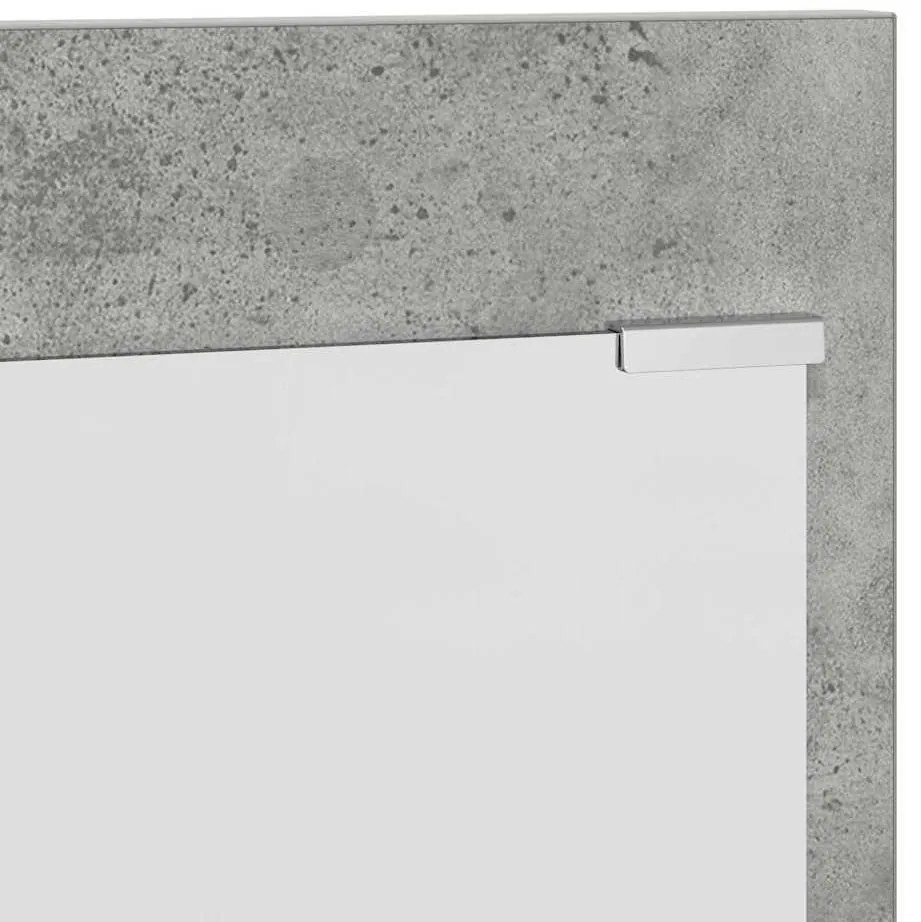 Fali Kabáthorog polcokkal Beton szürke 90 x 10 x 50 cm Faanyag