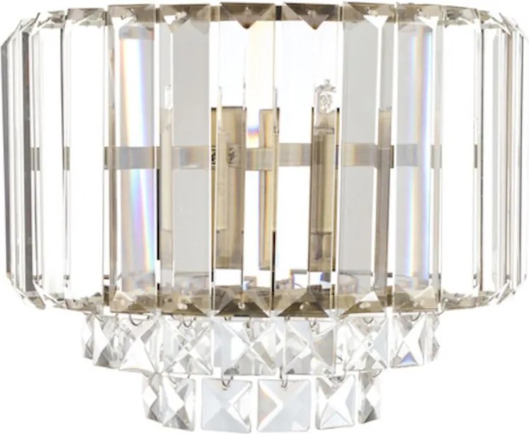 LAURA ASHLEY3727747-Q VIENNA Kristály Fali Lámpa Antik sárgaréz, Fehér G9 IP20
