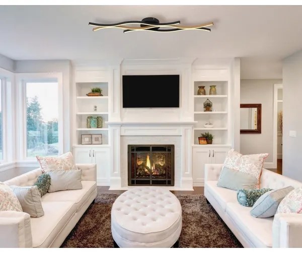 Globo 67206DW - LED Felületre szerelhető csillár GERONIMO LED/35W/230V fekete/barna