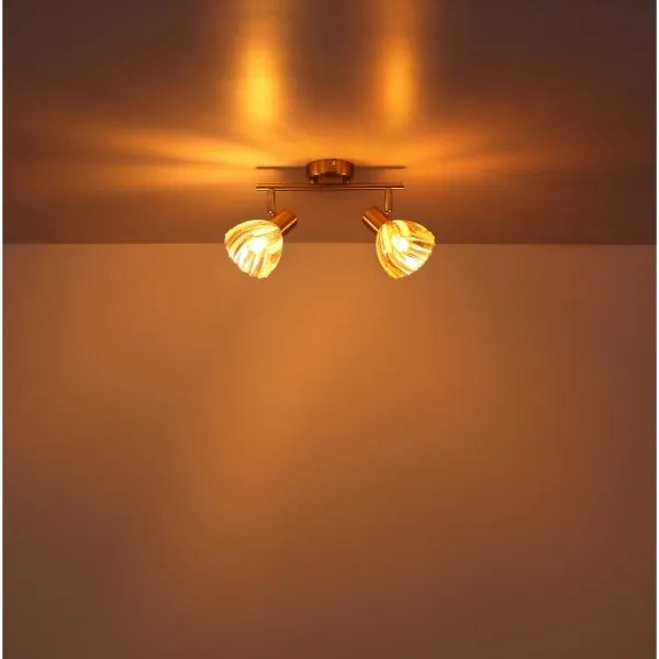 Globo 54315M-2 - Spotlámpa ZACHERY 2xE14/40W/230V arany