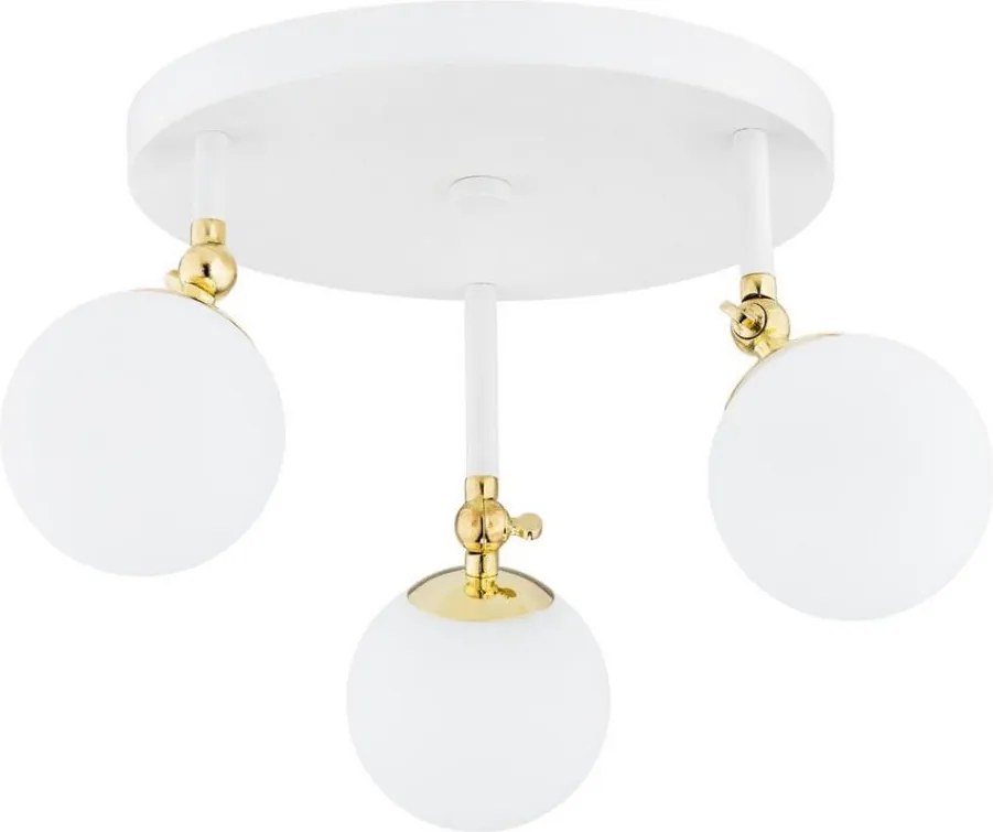 Argon 1434 - LATINA fürdőszobai felületre szerelhető csillár 3xE14/7W/230V IP44 fehér/arany