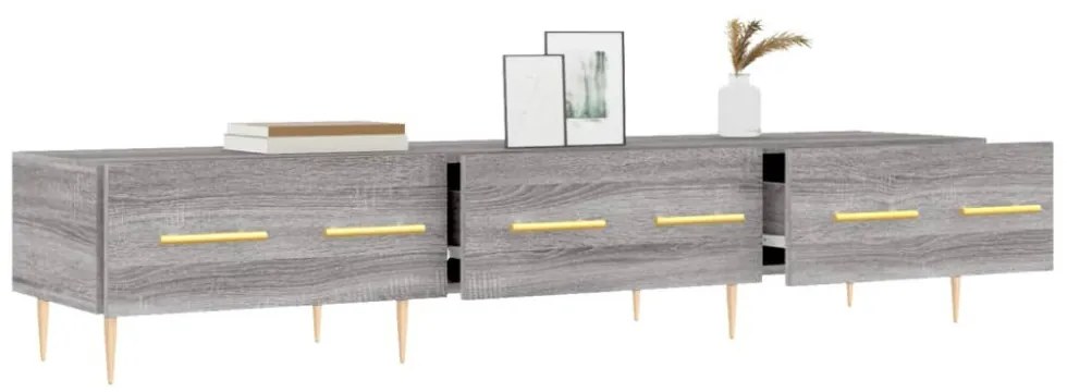 szürke sonoma színű szerelt fa TV-szekrény 150x36x50 cm