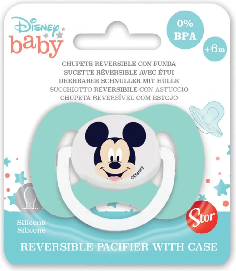 Disney Mickey Hello World megfordítható baba cumi tokkal