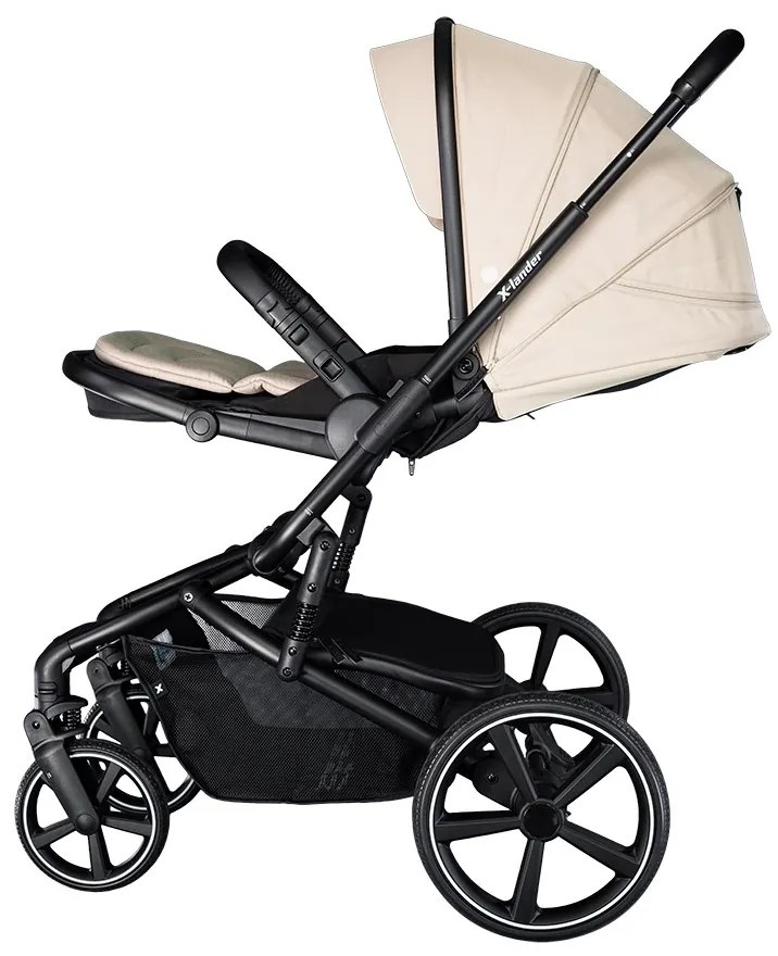 Kombinált babakocsi nagy kerekekkel 2 az 1-ben X-lander Cruiser 2.0 Cool Beige