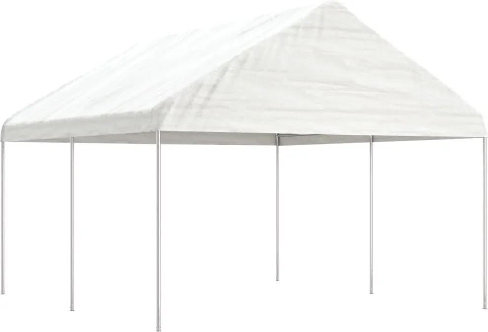 vidaXL fehér polietilén pavilon tetővel 4,46 x 4,08 x 3,22 m