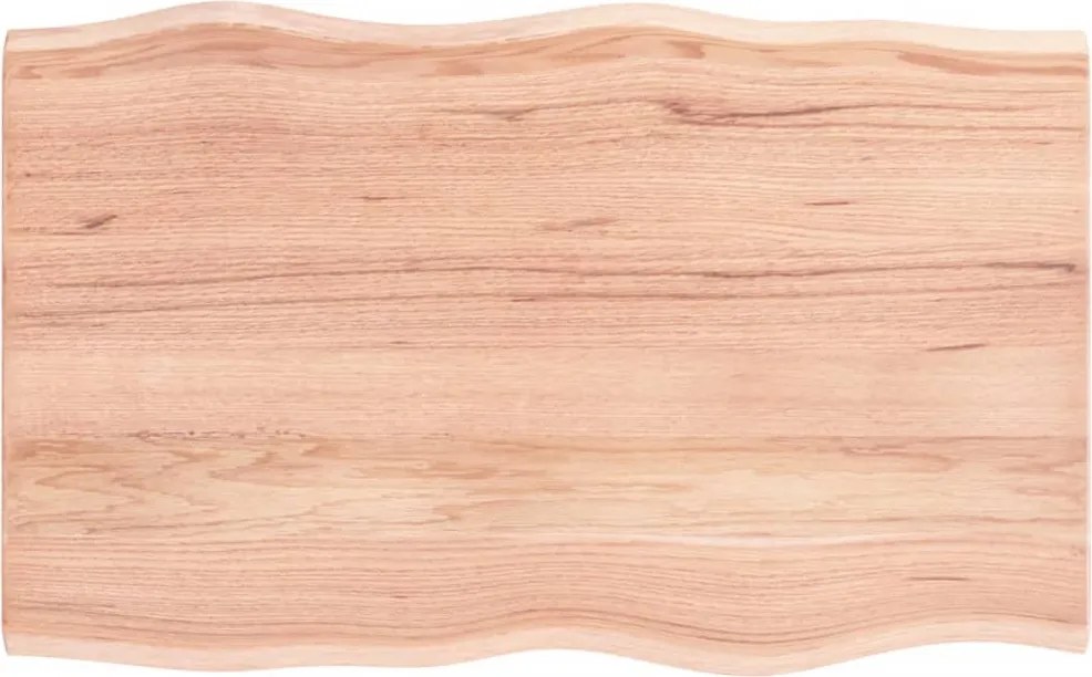 vidaXL világosbarna asztallap 80x50x2 cm kezelt tömör tölgyfa