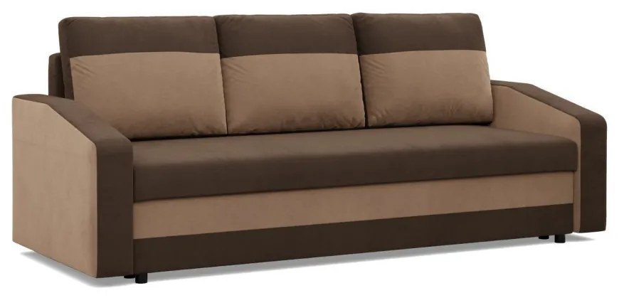 Hewlet kanapéágy, szövet anyag, hab töltet, barna