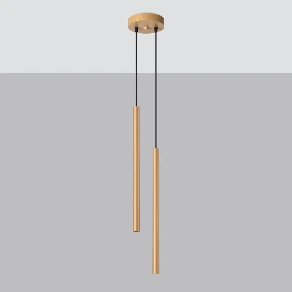 Sollux SL.1305 - Csillár zsinóron PASTELO 2xG9/8W/230V arany