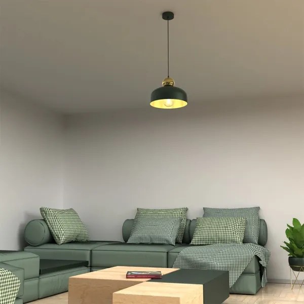 Csillár zsinóron HARALD 1xE27/60W/230V zöld