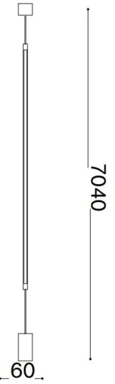 Ideal Lux - LED Állólámpa FILO LED/14W/230V 3000K CRI 90 fekete