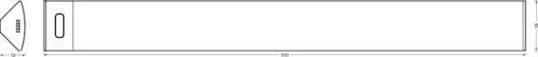 Osram-LED dimmelhető pult alá szerelhető lámpatest szenzorral LINEAR ANGLE LED/7,5W/230V 55 cm fekete