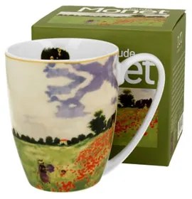 Porcelánbögre 360ml, dobozban, Monet:Pipacsmező