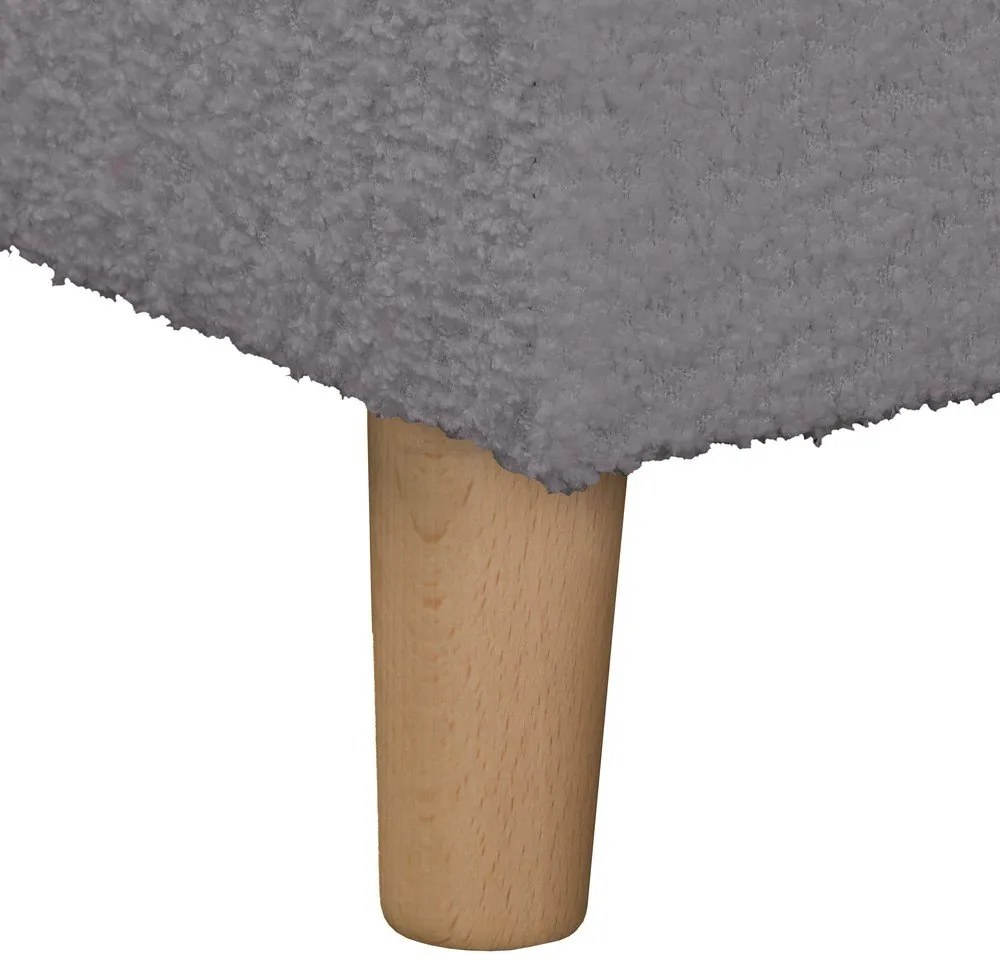 Sötétszürke buklé sarokkanapé (jobb oldali) Ariella – Ropez