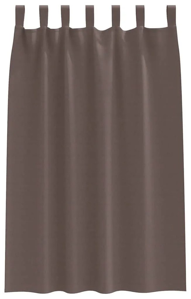 Függönyök függönyökkel 2 pcs sötétbarna 175x140cm Poliészter