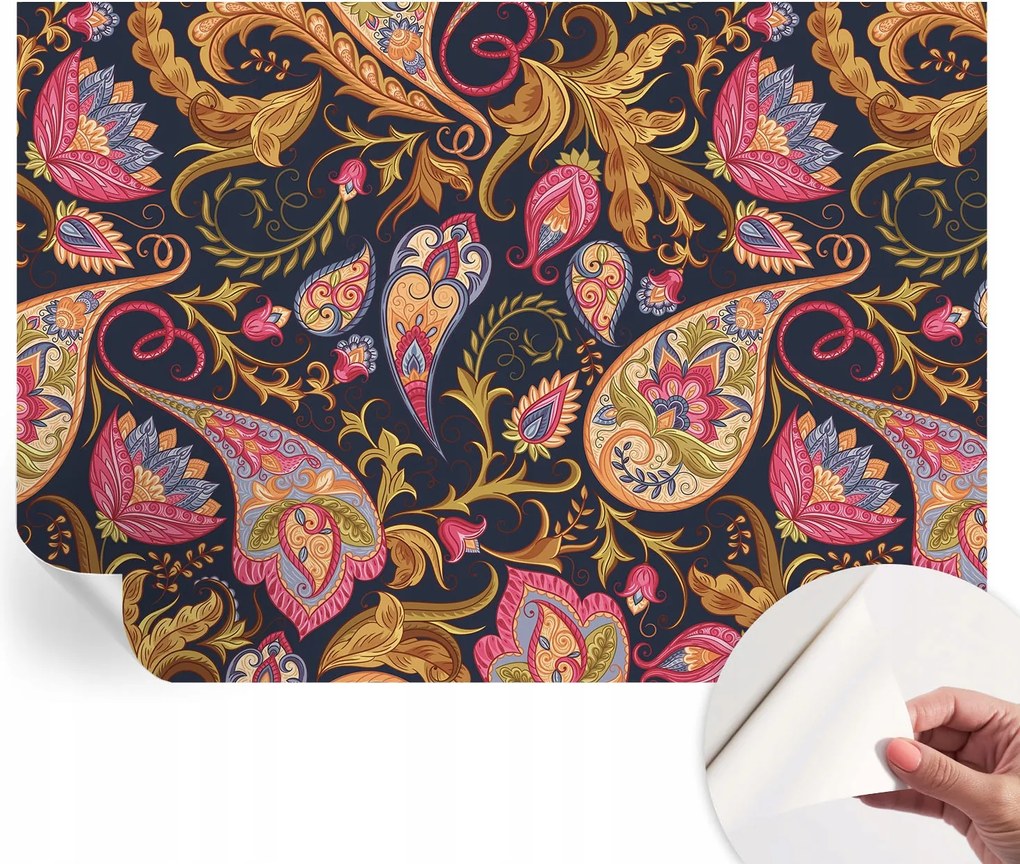 Öntapadós fotótapéta Falra 3D Loft Színes paisley 208x146 cm