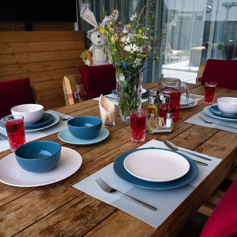 Ezüstszínű rozsdamentes acél evőeszköz készlet 24 db-os Mirror – Orion