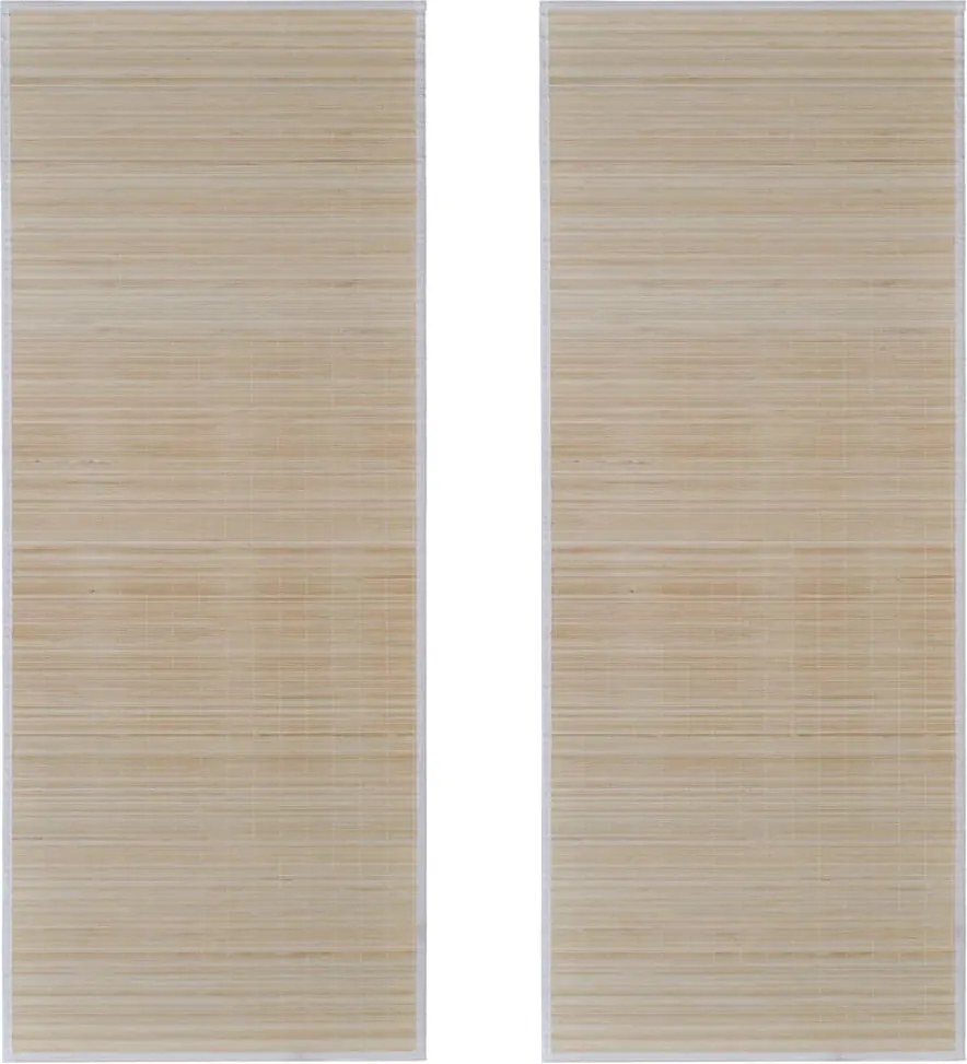 vidaXL 2 db téglalap alakú természetes bambuszszőnyeg 120 x 180 cm
