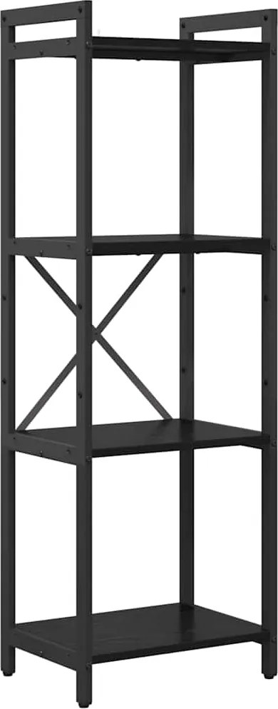 vidaXL Könyvespolc Fekete tölgy 40 x 30 x 85 cm Faanyag