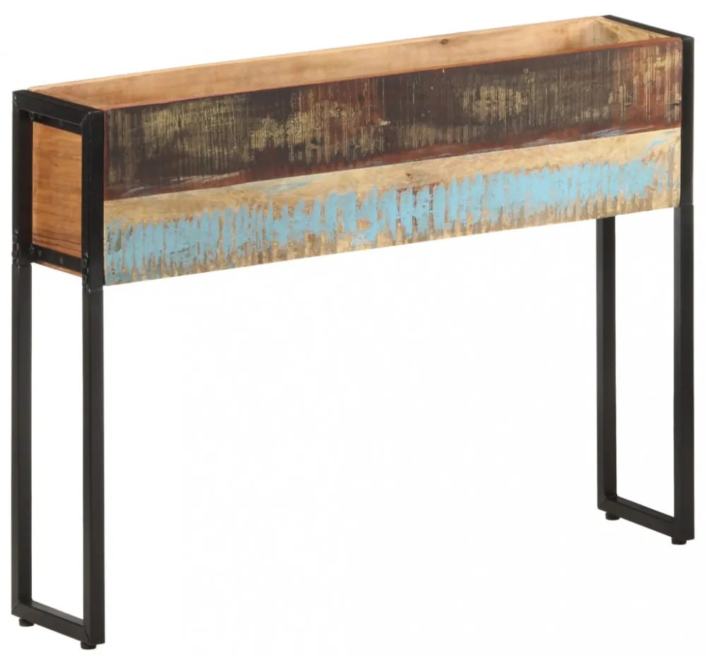 tömör újrahasznosított fa virágtartó 90 x 20 x 68 cm