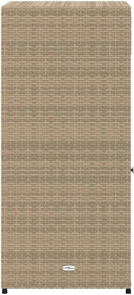 vidaXL bézs polyrattan kerti tárolószekrény 55 x 55 x 111 cm