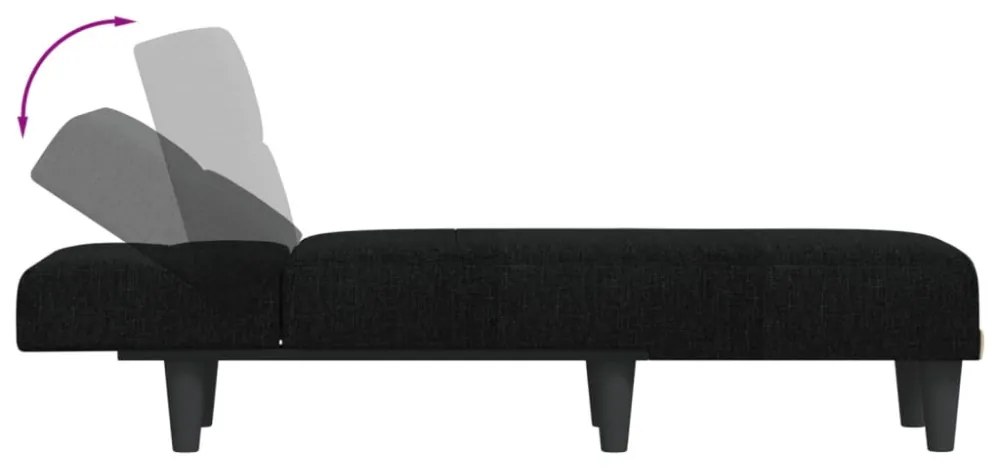 fekete szövetdívány