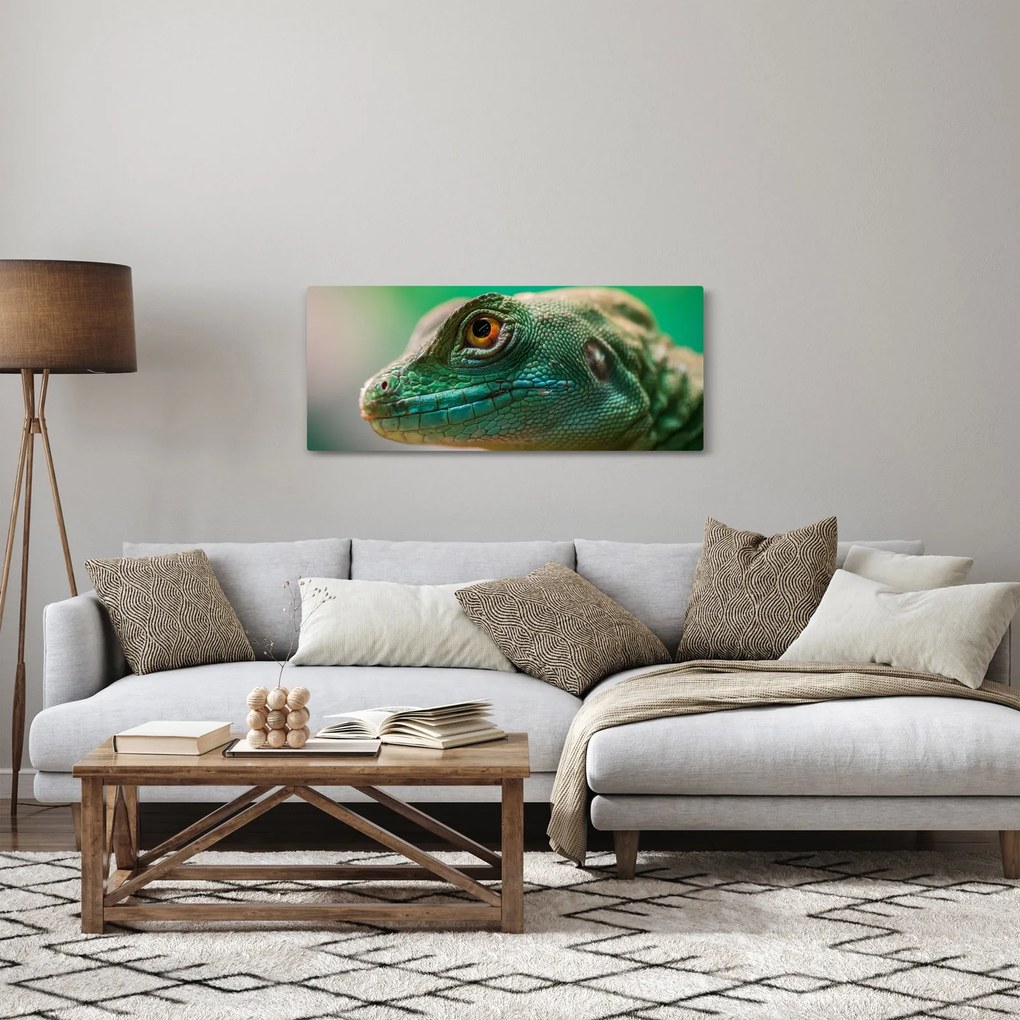 Részletes kép a gyíkról (120x50 cm)