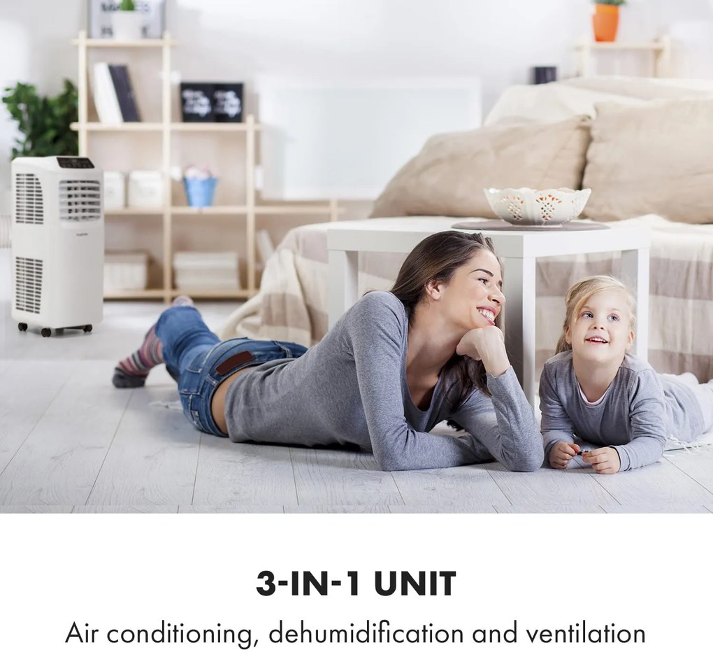 Klarstein Pure Blizzard 3 2G 3 az 1-ben klíma, 808 W/7000 BTU, fehér