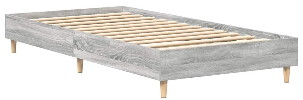 sonoma tölgyszínű szerelt fa ágykeret matrac nélkül 100 x 200cm