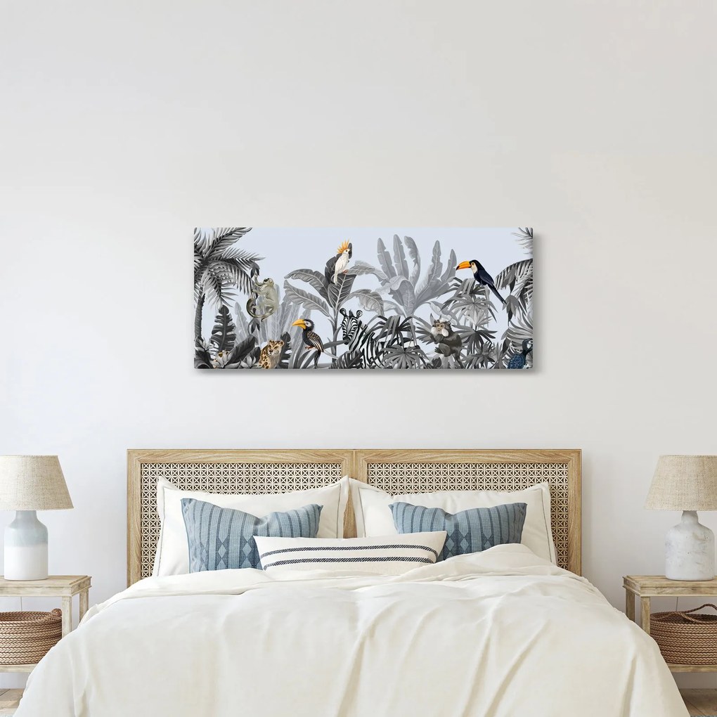 Kép - Illusztrált dzsungel (120x50 cm)