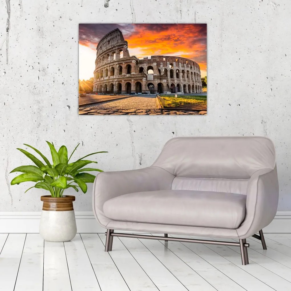 Kép - Colosseum Rómában (üvegen) (70x50 cm)