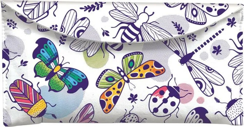Tolltartó, textil, színezhető, tépőzáras, MAPED Color'Peps, színezőtermékekkel (IMA984729)