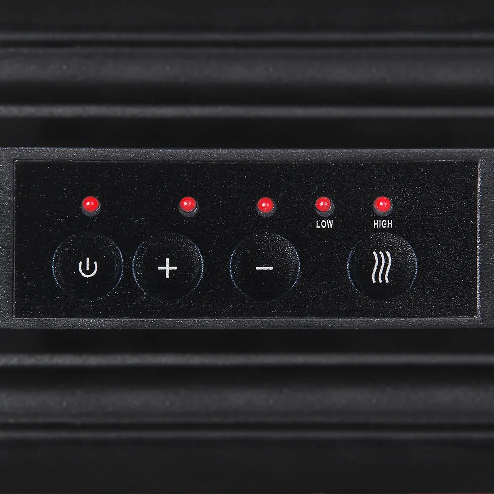 monzana® Elektromos kandalló két ajtóval, ventilátorral és lánghatással FEKETE