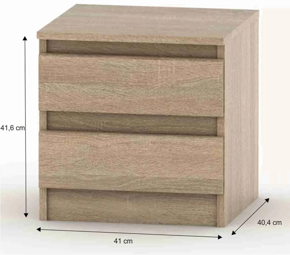 HANY NEW 002 éjjeliszekrény, sonoma tölgy