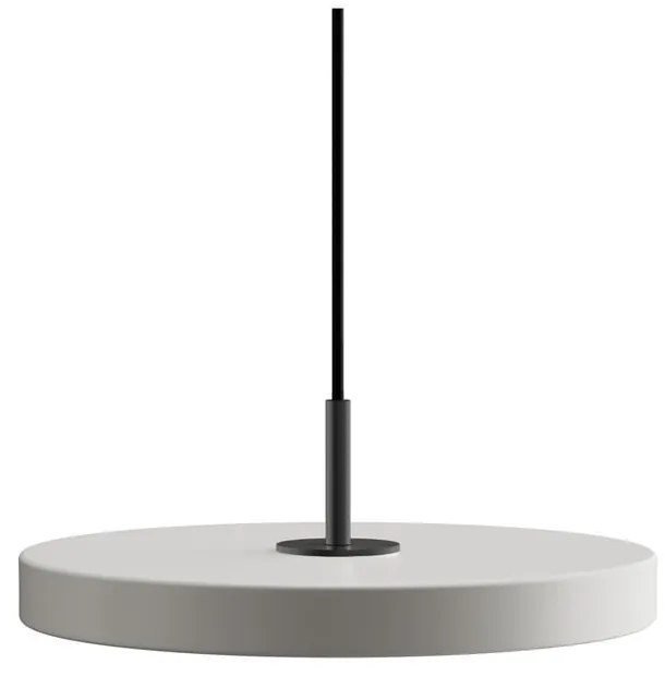 Világosszürke LED függőlámpa fém búrával ø 31 cm Asteria Mini – UMAGE