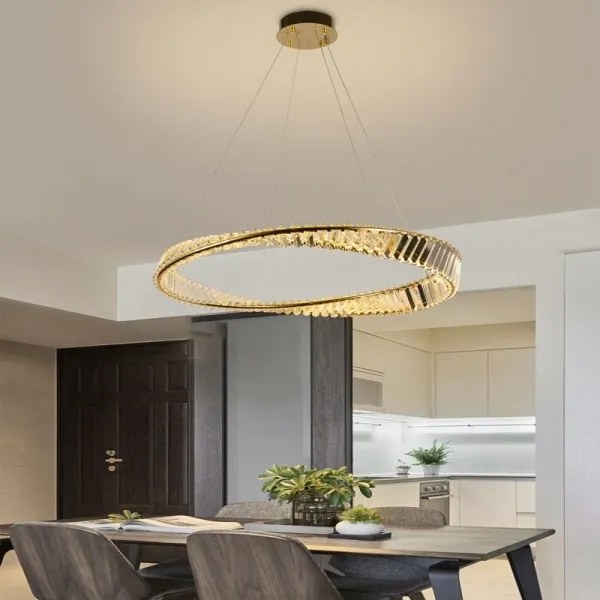 LED állítható fényerejű kristály csillár kábellel LED/50W/230V + DO