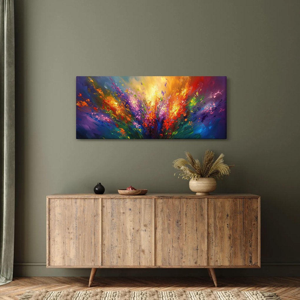Kép - A virágok absztrakciója (120x50 cm)